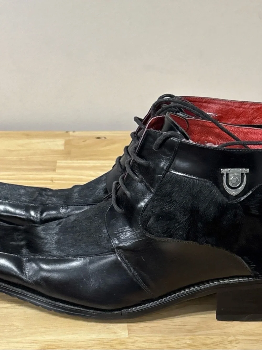 zota leather horse hair shoe sz 13